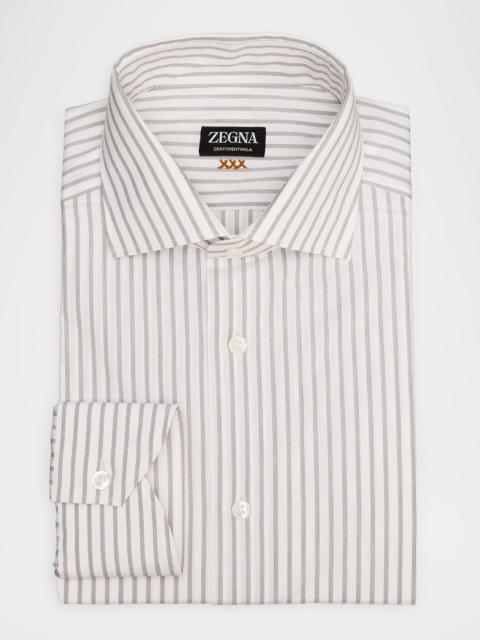 ZEGNA Men's Centoventimila Cotton Stripe Dress Shirt