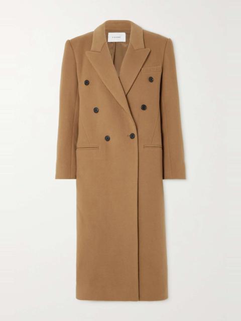 Double-breasted wool-felt coat