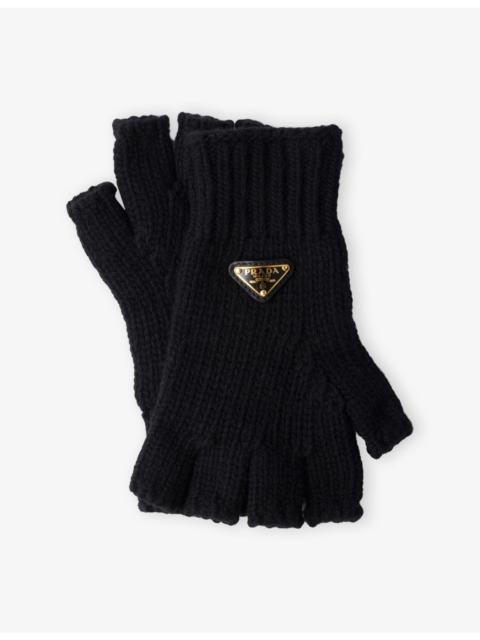 Prada Fingerless Wool Gloves