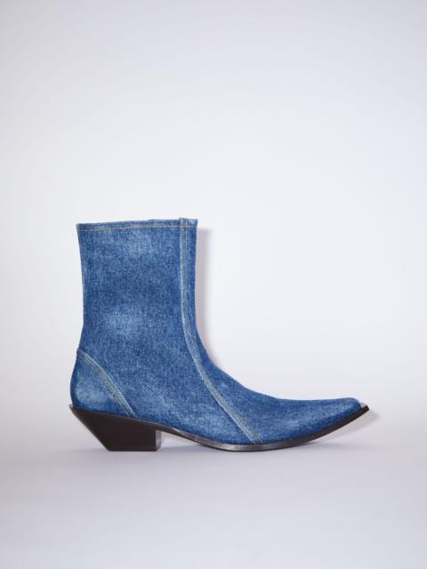 Denim ankle boots - Denim blue