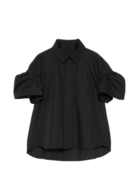 sacai gathered shirt