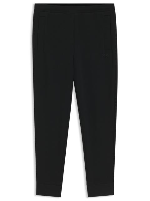 BOSS COTTON-BLEND SWEATPANTS WITH EMBROIDERED LOGO