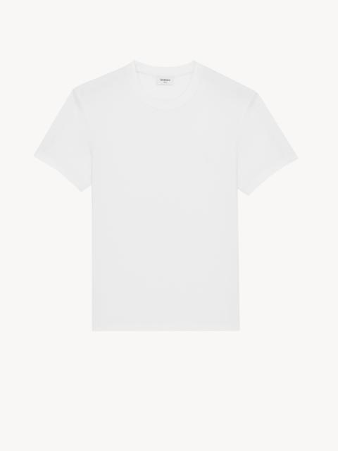 SAINT LAURENT CASSANDRE RIBBED T-SHIRT