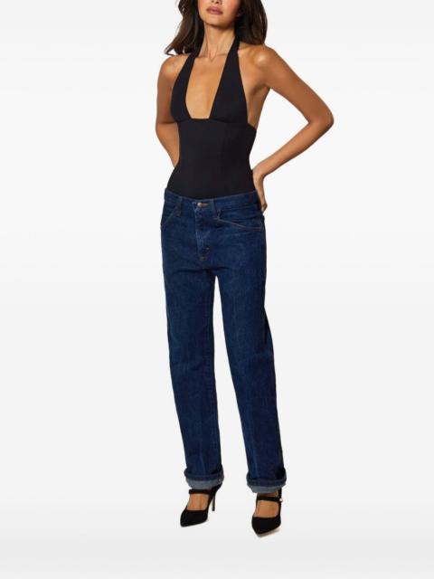 KIKI DE MONTPARNASSE halterneck plunging bodysuit