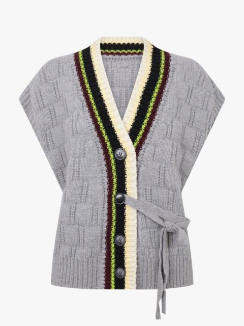 Dries Van Noten TELIA SLEEVELESS CARDIGAN | GREY