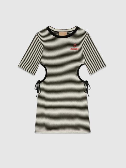GUCCI Striped cotton T-shirt dress