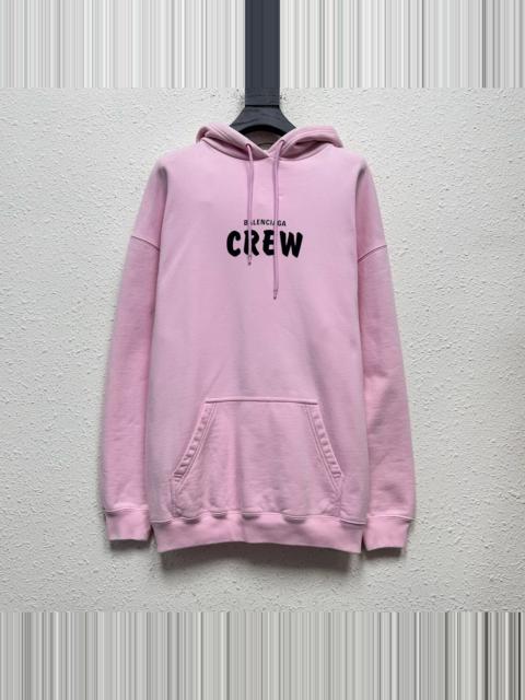 BALENCIAGA Balenciaga Pink Logo Hooded Sweater