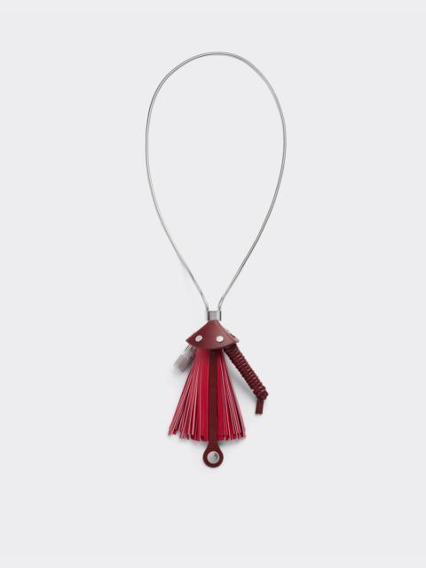 Ferrari Metal and leather necklace