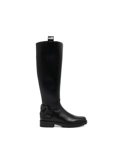 Moschino heart-detail knee-high boots