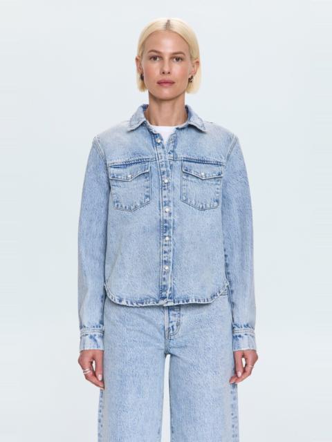 PISTOLA THEA SHRUNKEN DENIM SHACKET - MODENA VINTAGE