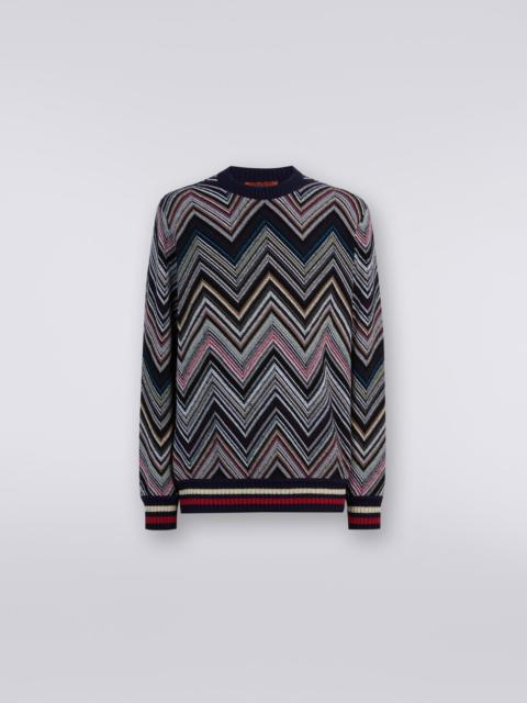 Missoni Crew-neck pullover in chevron cotton blend