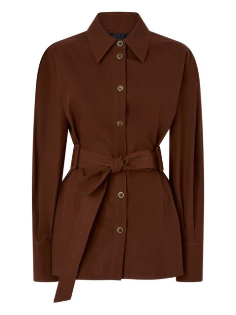 PINKO belted collared top