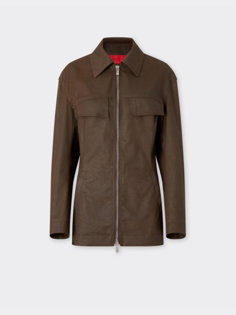 Ferrari Technical gabardine jacket with a vintage effect