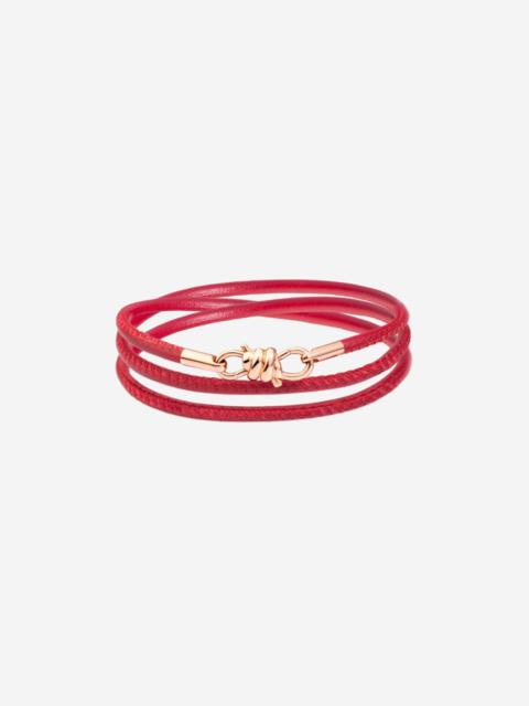 DoDo Rose Gold & Leather Cord Nodo Bracelet