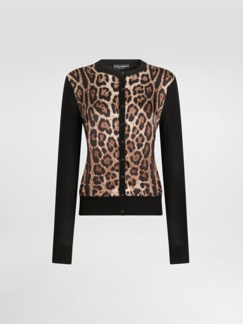 Dolce & Gabbana Leo-print wool cardigan