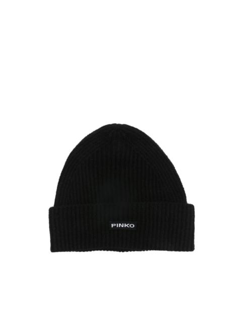 PINKO logo-detail beanie