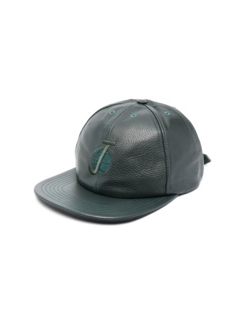Just Don embroidered-logo leather cap