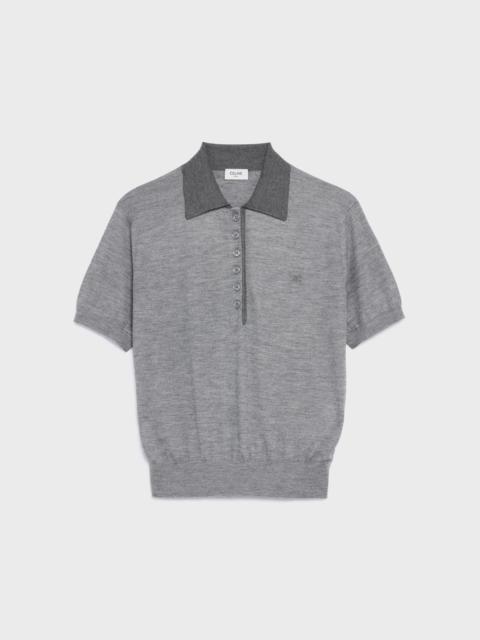 CELINE polo sweater IN fine cashmere silk
