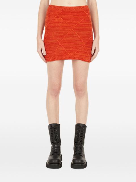 Wynn Hamlyn knitted mosaic skirt