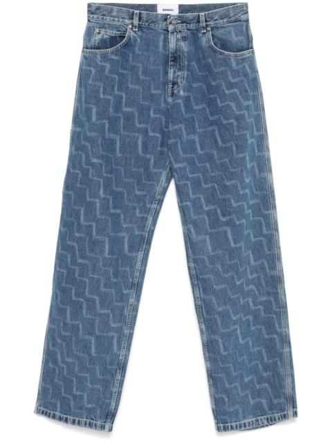 BONSAI zigzag-print jeans