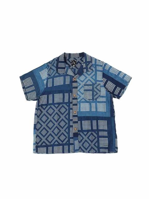 visvim FAIRWAY SHIRT S/S (N.D.) INDIGO PATTERN