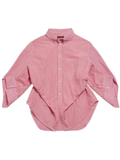 stripe-print cotton shirt