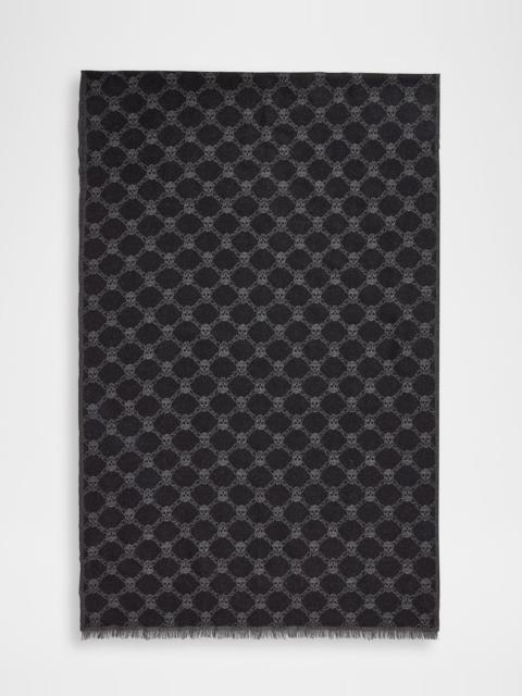 Alexander McQueen Chain Skull Wool-Silk Scarf