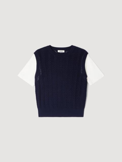 Sandro POINTELLE KNIT SWEATER