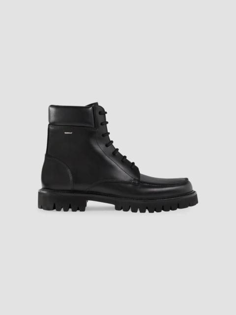 Giuseppe Zanotti Men's Nerus Leather Lace-Up Boots - Nero Suola