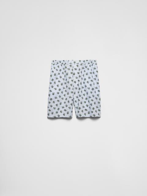 Prada Printed cotton Bermudas