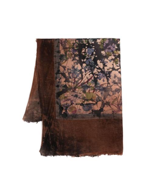 floral-panel scarf