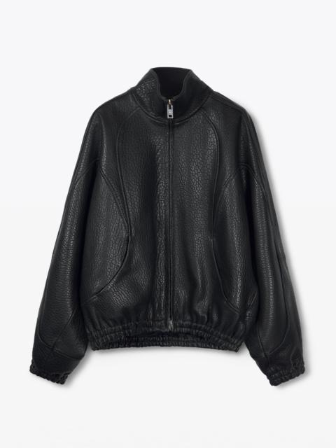 Alexander Wang Track Jacket in Primal Lambskin Leather