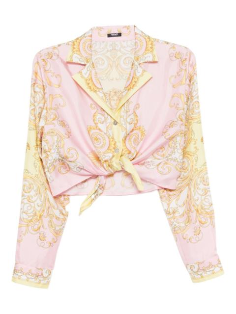 VERSACE printed silk twill shirt