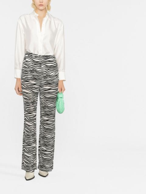 'S Max Mara zebra-print straight-leg trousers