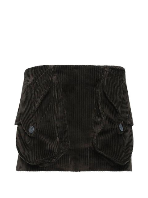 VAQUERA corduroy pocket-detail skirt