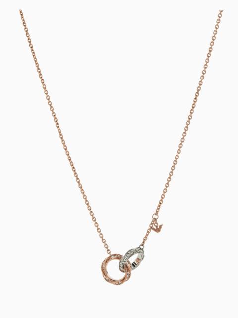 EMPORIO ARMANI TWO-TONE STAINLESS STEEL CHAIN NECKLACE
