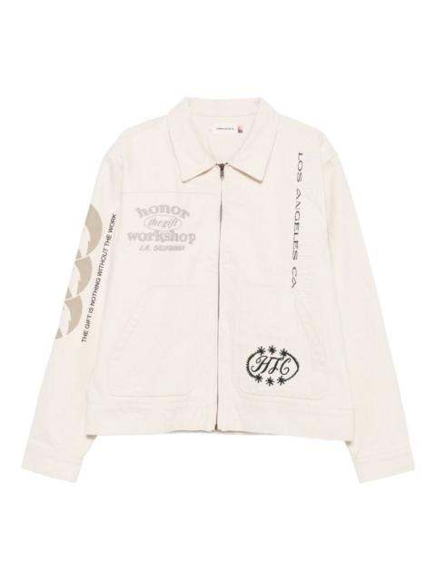 HONOR THE GIFT zip-up graphic-print jacket
