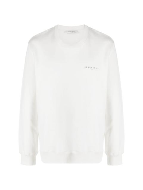 ih nom uh nit logo-print cotton sweatshirt