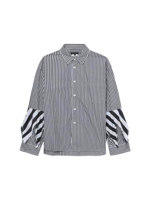 Comme des Garçons Homme Plus layered striped cotton shirt