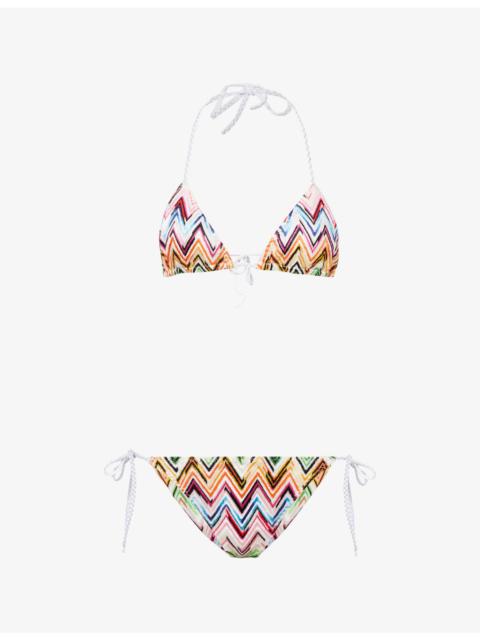 Missoni Zig Zag Raschel-Knit Bikini Set