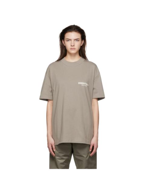 ESSENTIALS Taupe Cotton T-Shirt