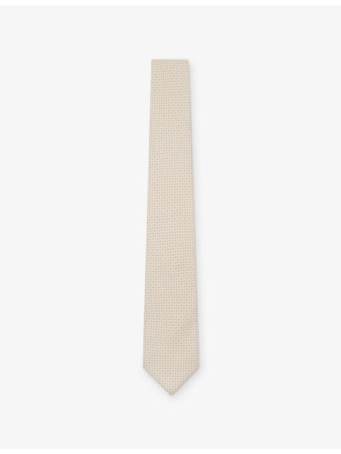 REISS Ovale Micro-Dot Silk Tie