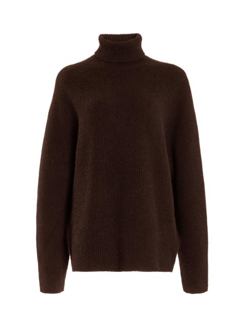 GABRIELA HEARST Wigman Knit Turtleneck Sweater in Chocolate Cashmere