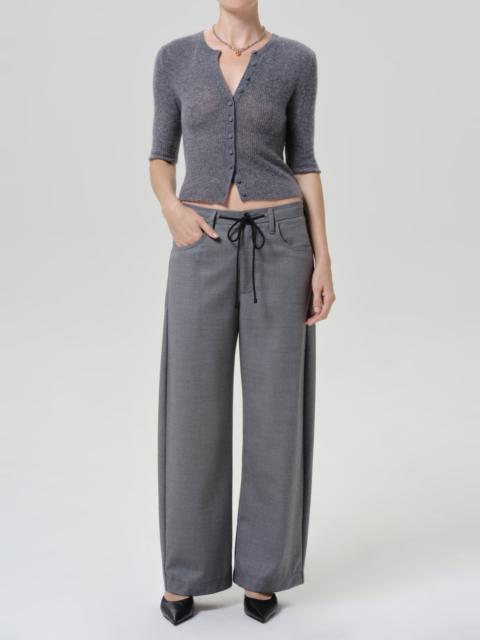 Citizens of Humanity Brynn Drawstring Italian Virgin Wool Trouser In Gris