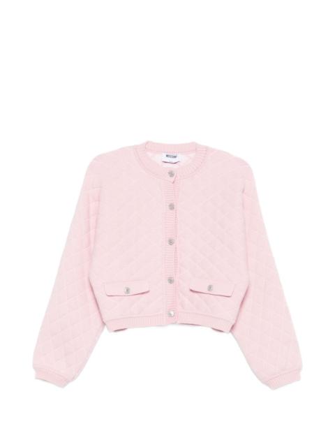 Moschino quilted flap-pocket cardigan