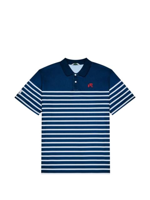 malbon striped-pattern polo shirt