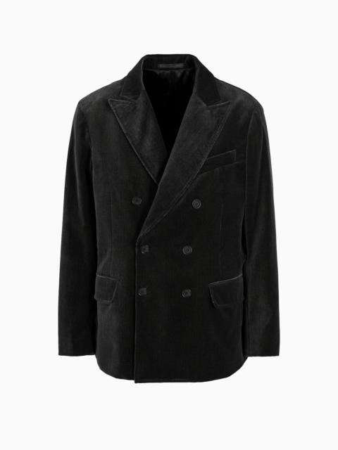 GIORGIO ARMANI Double-breasted corduroy jacket