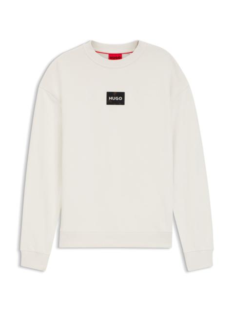HUGO TORTOISE-LOGO SWEATSHIRT IN COTTON TERRY