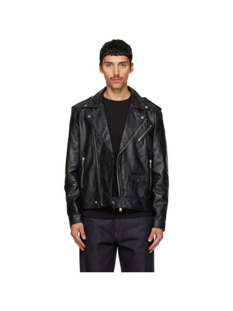 DEADWOOD Black River Leather Biker Jacket