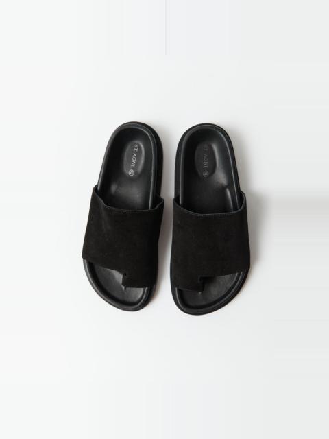 Loe Suede Slide - Black